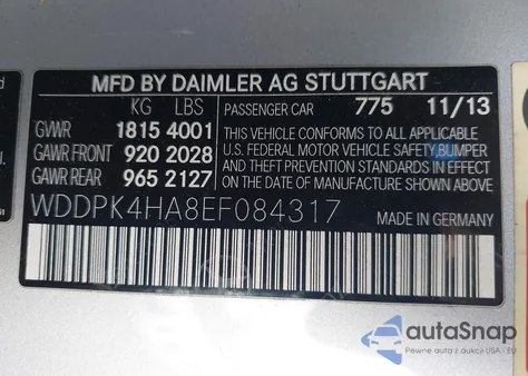 2014 Mercedes-Benz Slk 250 z USA, uszkodzony, nr VIN WDDPK4HA8EF084317